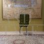 1950s green leather living room chair