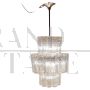 Large chandelier by Toni Zuccheri for Venini with worked Murano glass tubes