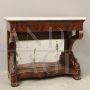 Antique Charles X console with mirror and top in Carrara marble, Italy 1800s