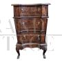 Pair of 19th century Venetian bedside tables in walnut and briar