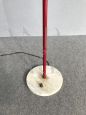Vintage red floor lamp with marble base