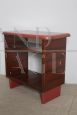 Vintage office set with desk and cabinet in rosewood and skai                   
                            