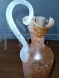 Orange artistic glass bottle vase