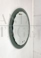 Vintage two-tone oval mirror in Cristal Art style, Italy 1950s