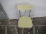 Set of 4 yellow formica chairs, 1970s