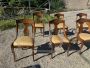 Set of 6 Palladian walnut chairs with neoclassical inlays