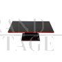 Red and black lacquered Art Deco style double-sided console