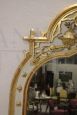 Large antique vertical mirror in lacquered and gilded wood