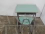 Vintage green formica school desk with chair, 1970s