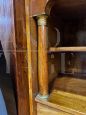 19th century Empire secretaire in walnut and walnut crotch