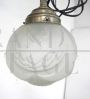 1920s pendant light in bud decorated glass