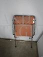 Vintage folding child's chair in brown skai, 1970