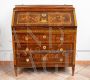 Antique Louis XVI drop-leaf dresser in walnut briar with inlays
