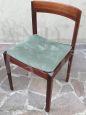 Vintage table and 4 chairs in rosewood, Dino Cavalli for Tredici srl, Pavia, 1970s