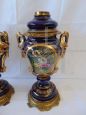 Pair of Victorian Hinks & Son vases ex oil lamps