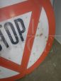 Vintage 80s STOP road sign