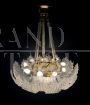 Murano glass basket chandelier from Barovier, 1980