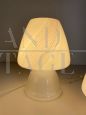 Trio of mushroom lamps in artistic Murano glass, Italy 1970s