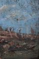 Antique Venice oil painting on wood from the 19th century