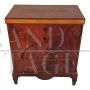Empire dresser in mahogany feather with three drawers, mid 19th century