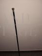 Wooden walking stick with silver handle marked 33