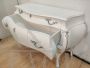 Vintage chest of drawers in Venetian Baroque style, white lacquered