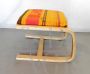 Vintage ottoman stool in bentwood with padding