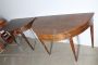 Pair of antique half-moon consoles in walnut, Italy - Parma 1770