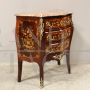 Small Napoleon III chest of drawers richly inlaid, 19th century