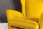 Pair of ISA armchairs covered in ocher yellow velvet