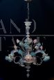 Galliano Ferro chandelier in colored Murano glass, 1950
