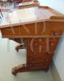 Antique English davenport in mahogany with inlays, late 19th century