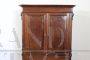 Antique late 19th century rustic wardrobe in solid walnut