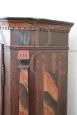 Rare 19th century Tyrolean carved and painted wardrobe with secret compartments