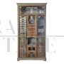 Industrial style metal and wood shop display cabinet