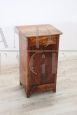 Antique 19th century high bedside table in walnut wood   