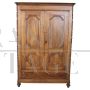 Antique solid poplar wood wardrobe, mid-19th century