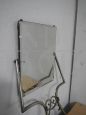 1940s wrought iron mirror with clamps
