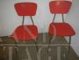 Set of 4 red formica vintage chairs