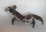 Vintage real pony hair rocking chaise longue by Alivar, 1990s