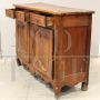 Antique Louis XV sideboard from the 18th century in walnut and cherry
