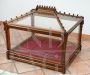 Antique neo-Gothic display case in solid walnut, Naples early 19th century