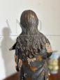 Antique polychrome wooden sculpture of the Virgin, 17th century