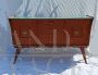 1950s sideboard with light blue glass top