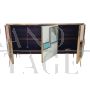 Three-door sideboard in colored artistic glass