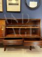 Italian sideboard with burgundy glass top, 1960s