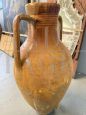 Large antique Apulian capasone oil jar vase from the 19th century