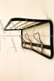 Vintage brass wall coat rack with hat rack