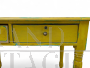 Rustic 1940s table in yellow paint                            