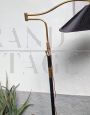 Vintage reading floor lamp in brass